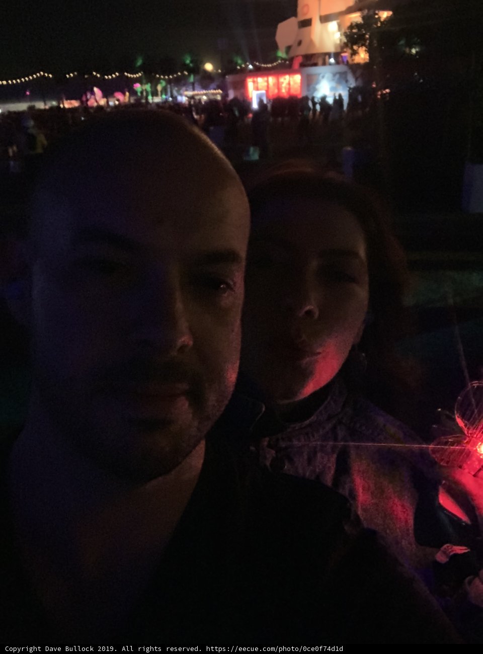 Nighttime selfie in the city