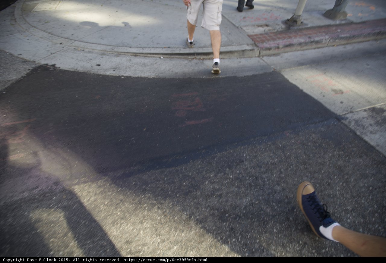 Skateboard Crossing Street