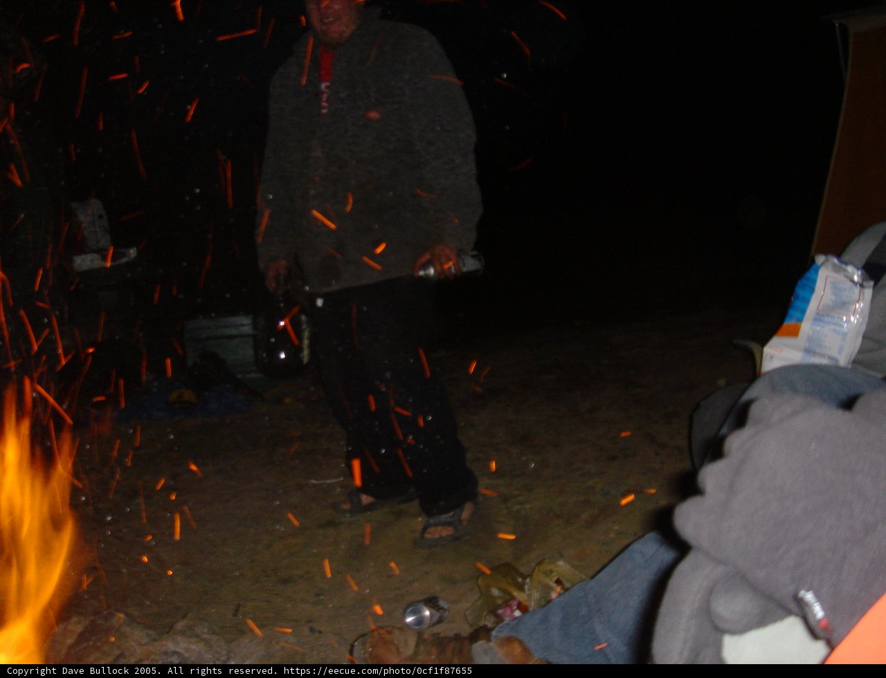 Man and Flames