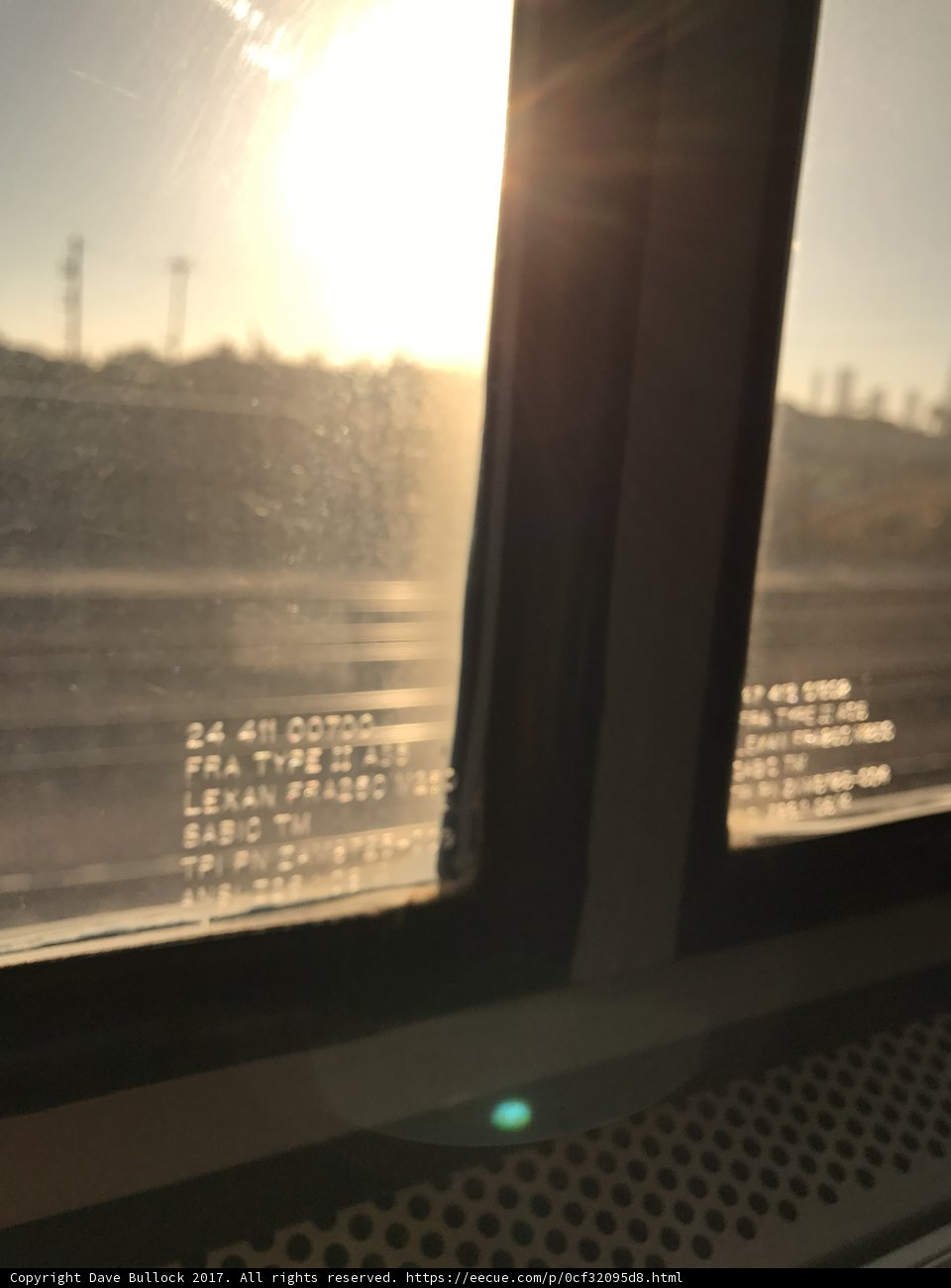 Sun Flare through Train Window