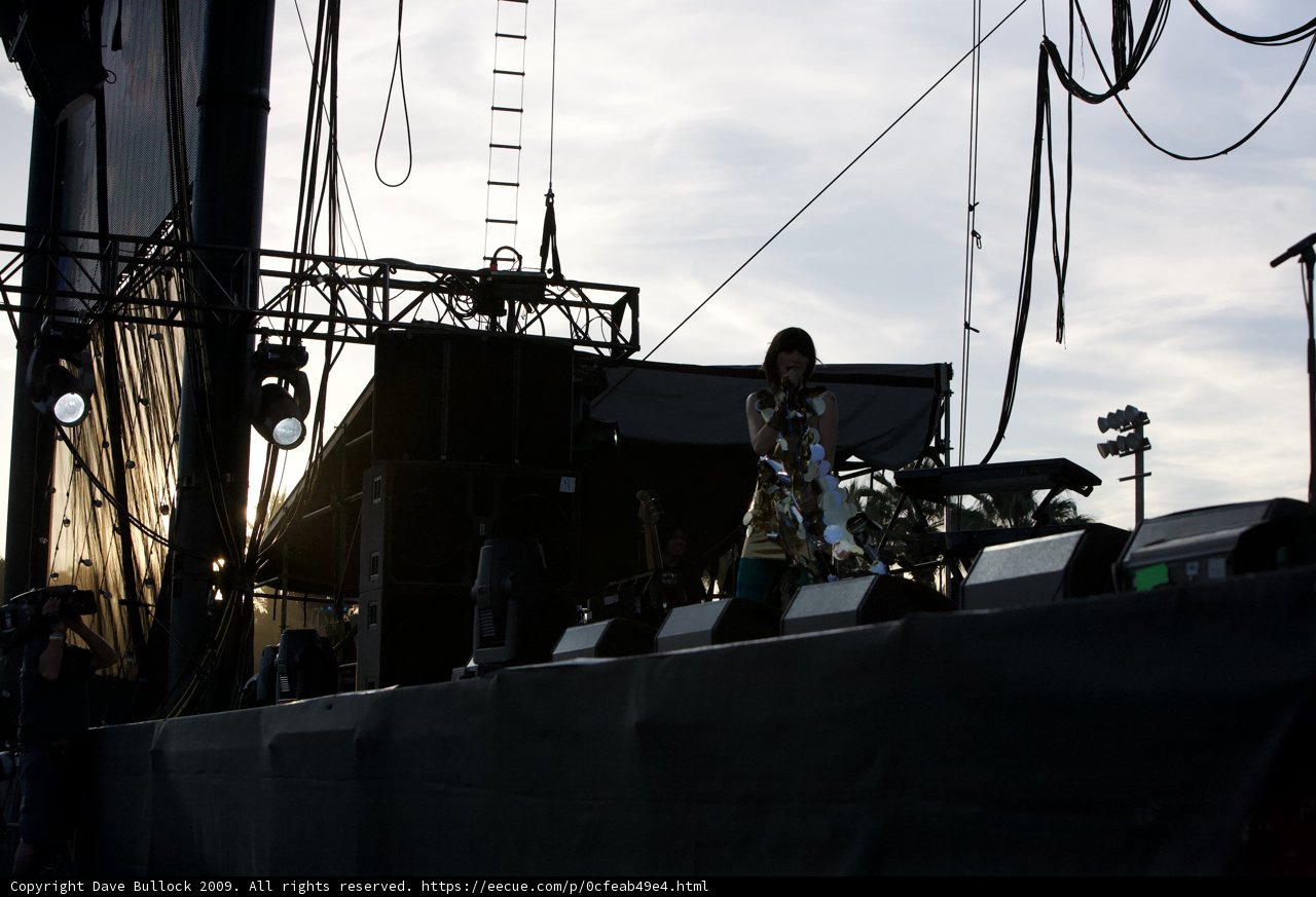 Karen Lee Orzolek Performs on Coachella Stage at Sunset
