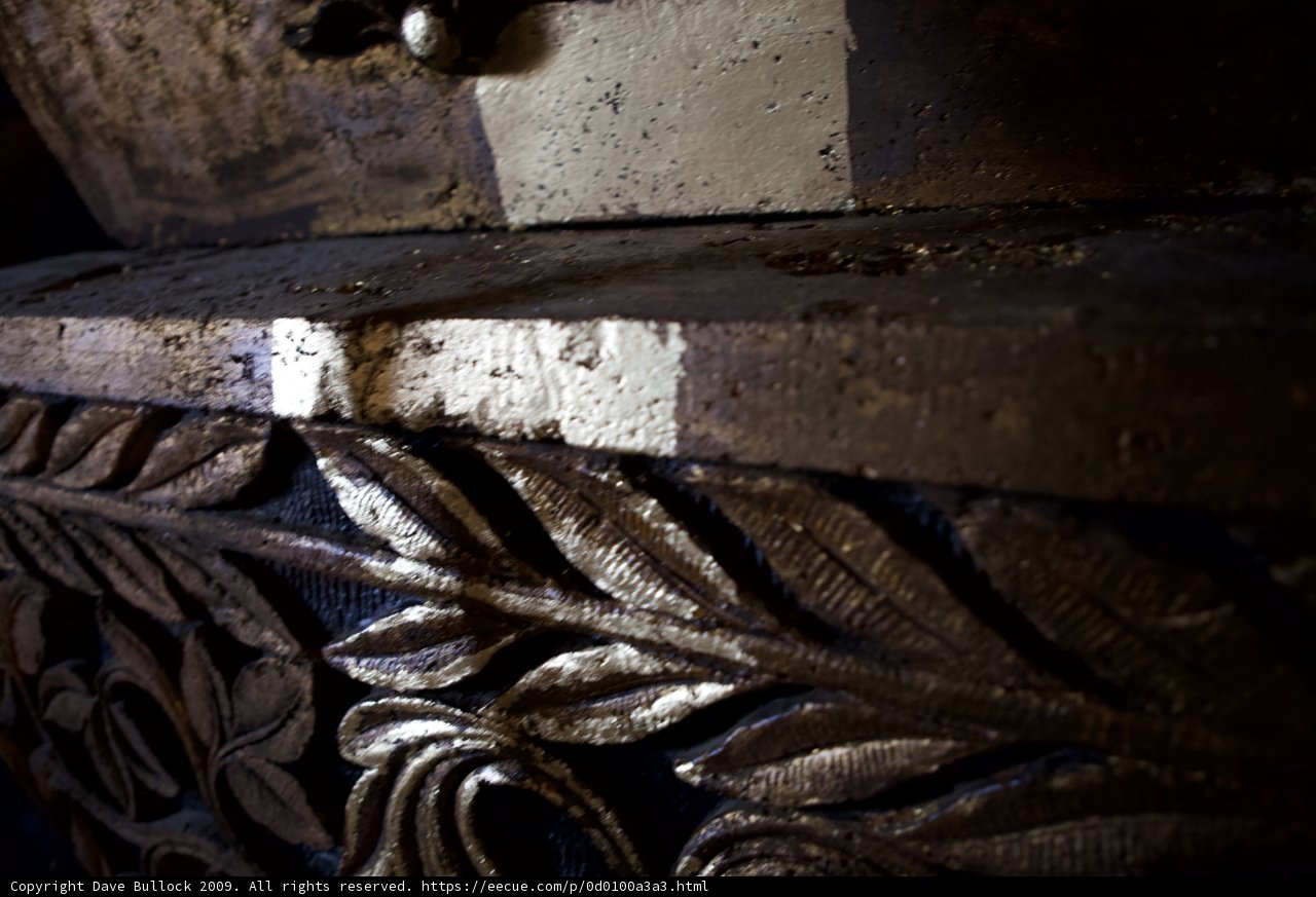 Carved Wooden Bench at WBTLA Restoration