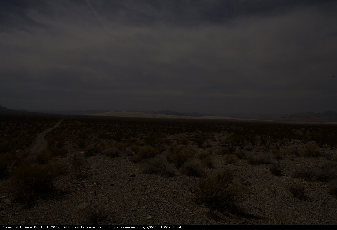 Cloudy Skies Over Desert Land