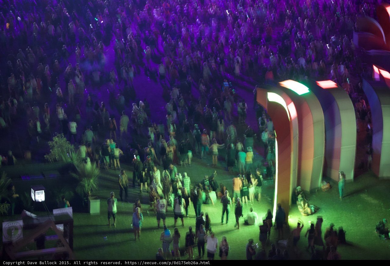Nighttime Concert Crowd at Coachella