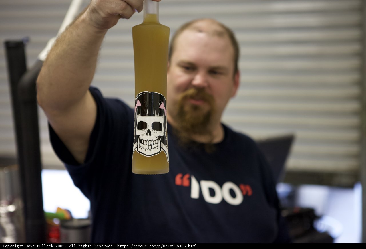 Flea F sipping on 2009 Habenero Rum
