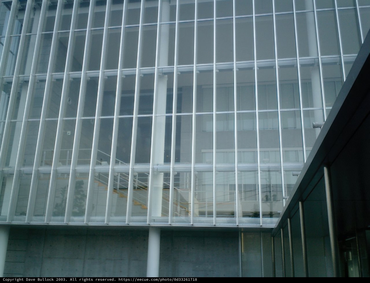 Cityscape through the glass