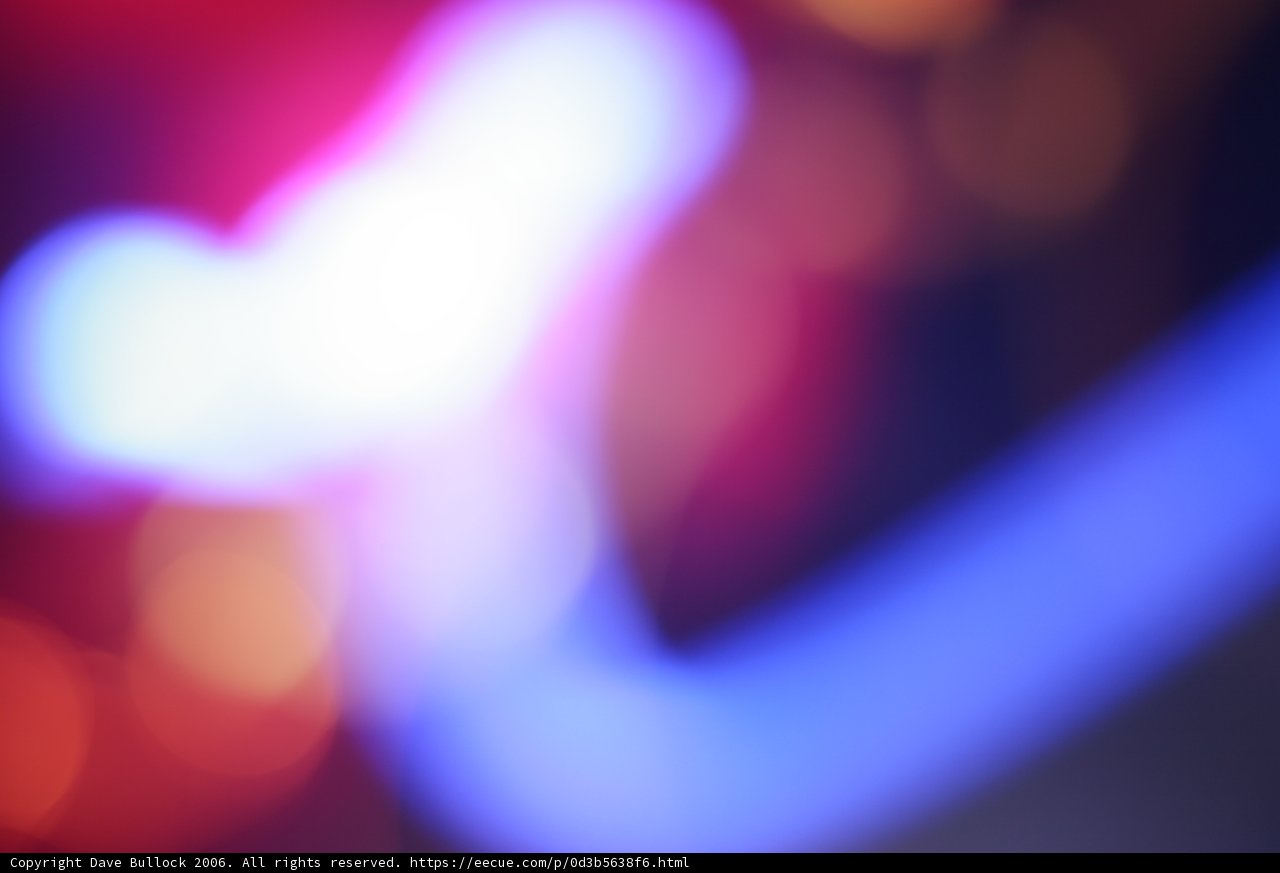 Blurred Police Lights in the Night