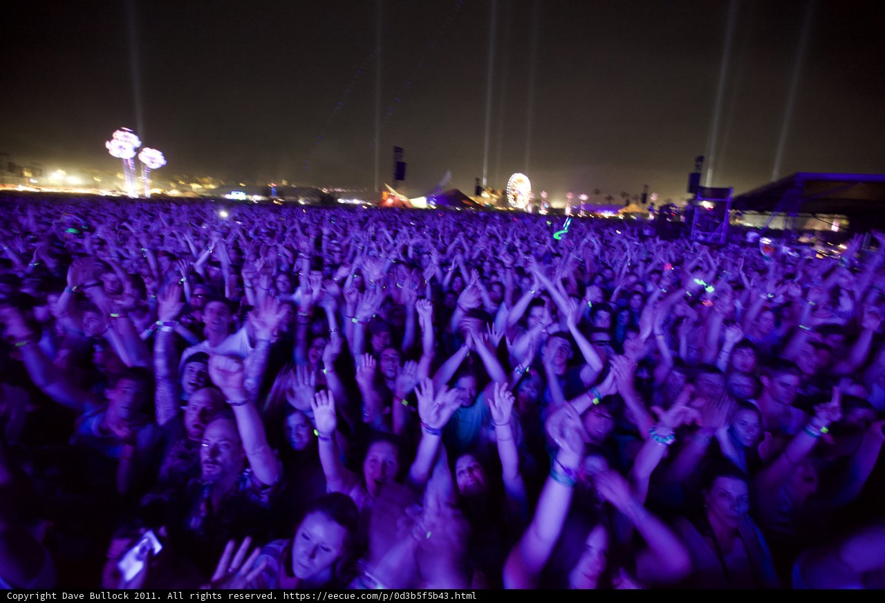 Coachella Night Sky Crowd