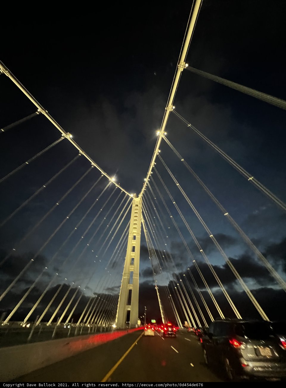 Night Drive Across San Francisco–Oakland Bay Bridge