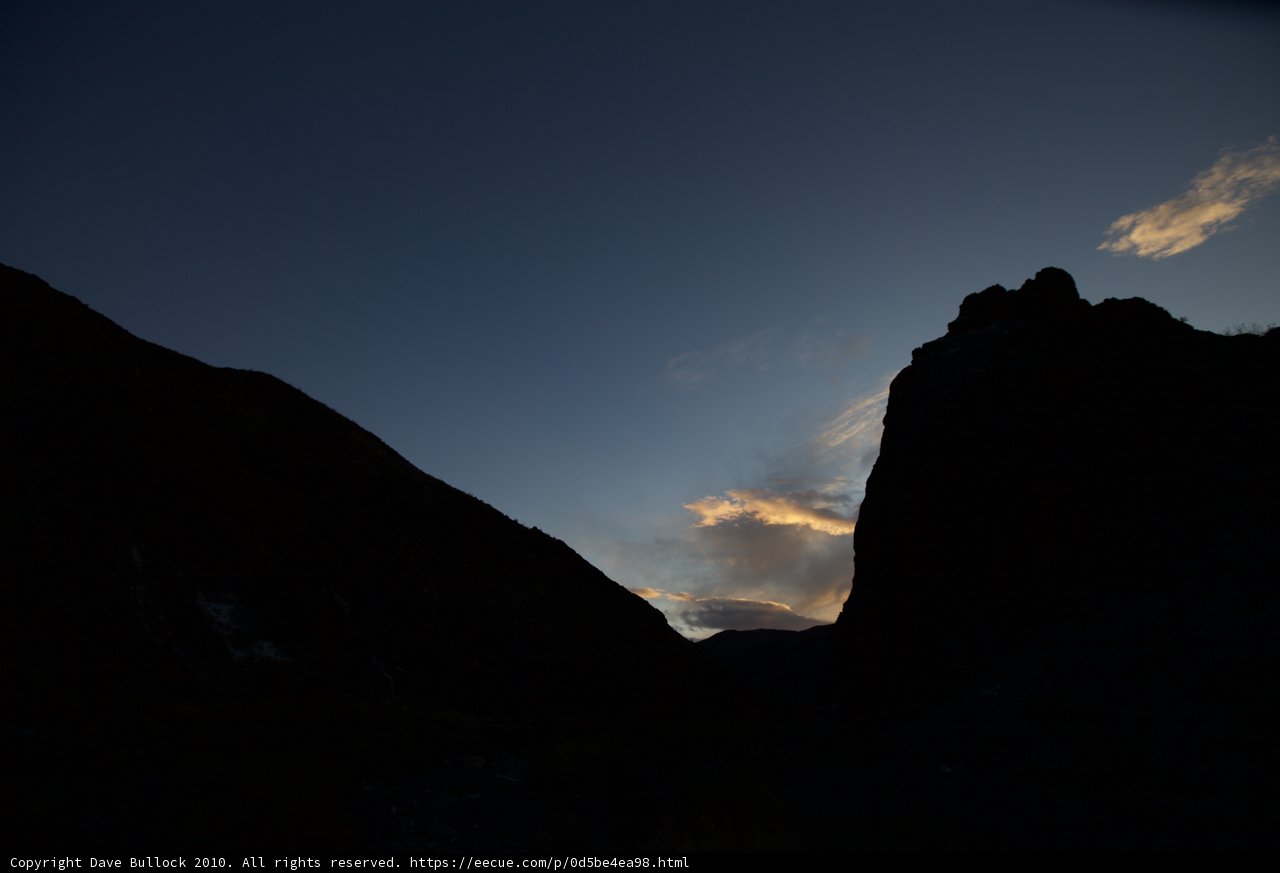 Twilight over Mountain Range