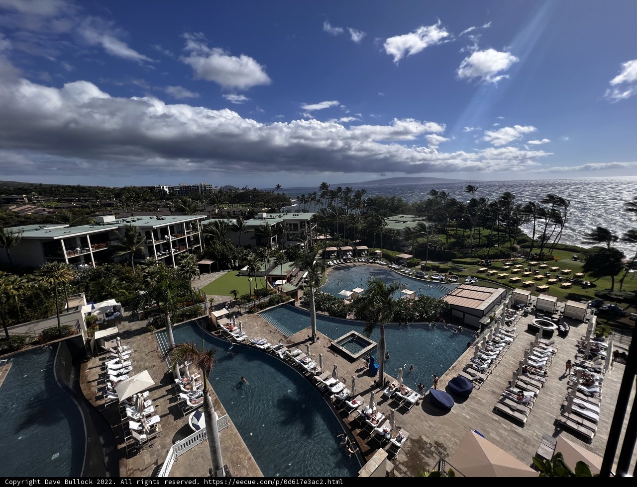 Aerial View of Wailea Beach Resort and Pool