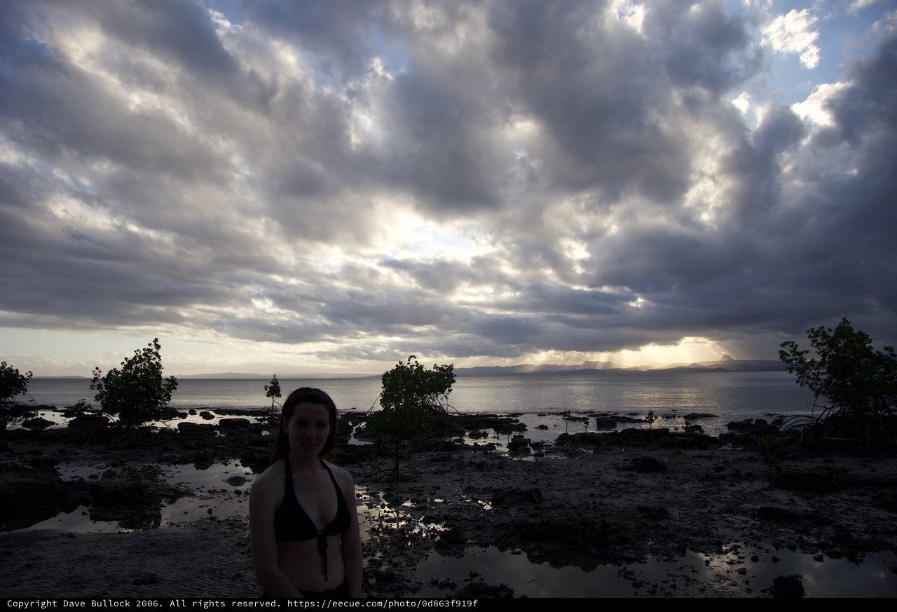 Dramatic Coastal Twilight Portrait in Fiji
