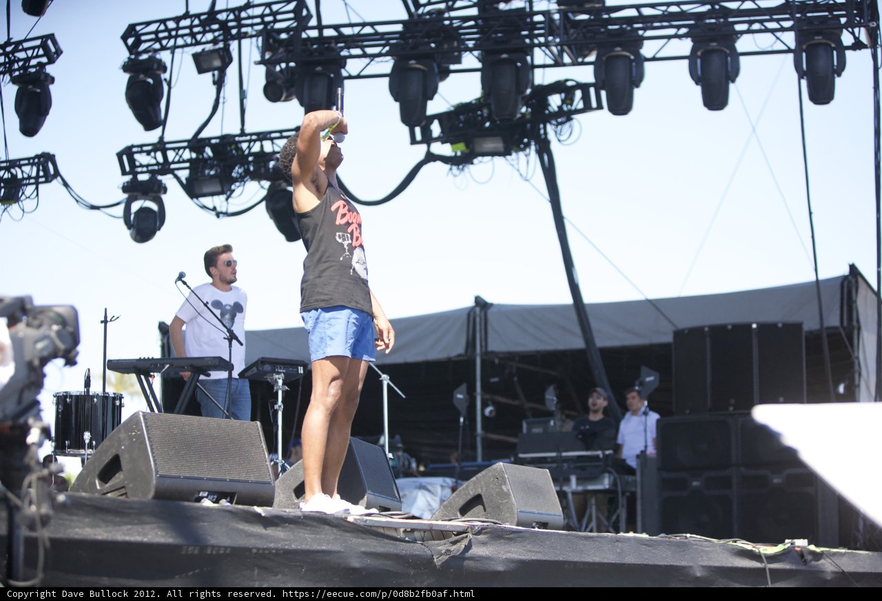 Performer on Stage at Coachella Music Festival
