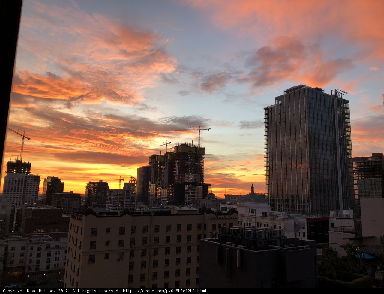 Downtown LA's Glowing Sunset