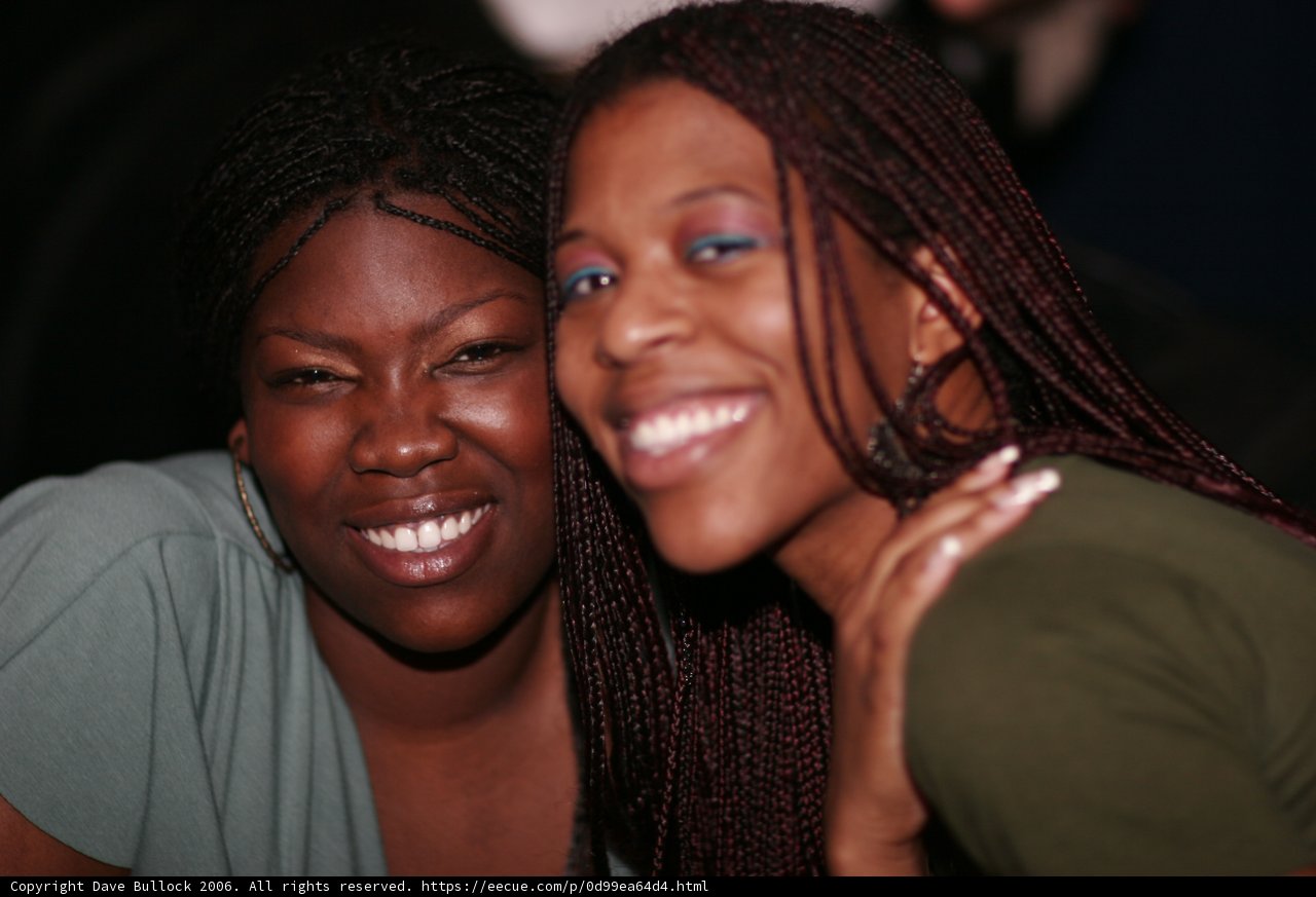 Two Women Feeling Happy and Relaxed in a Club