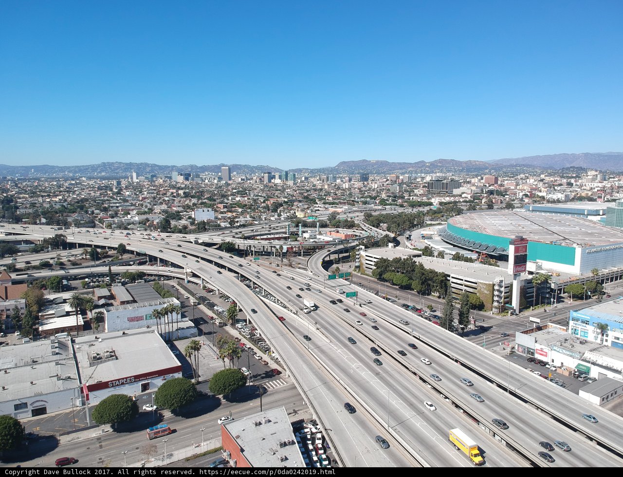 Urban Freeway Aerial View