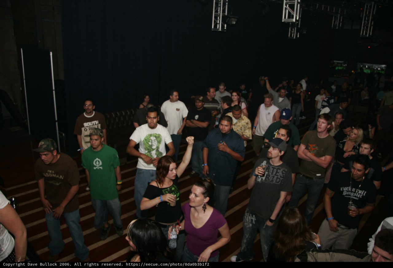 Crowd Gathers at Indoor Concert Venue Night Event