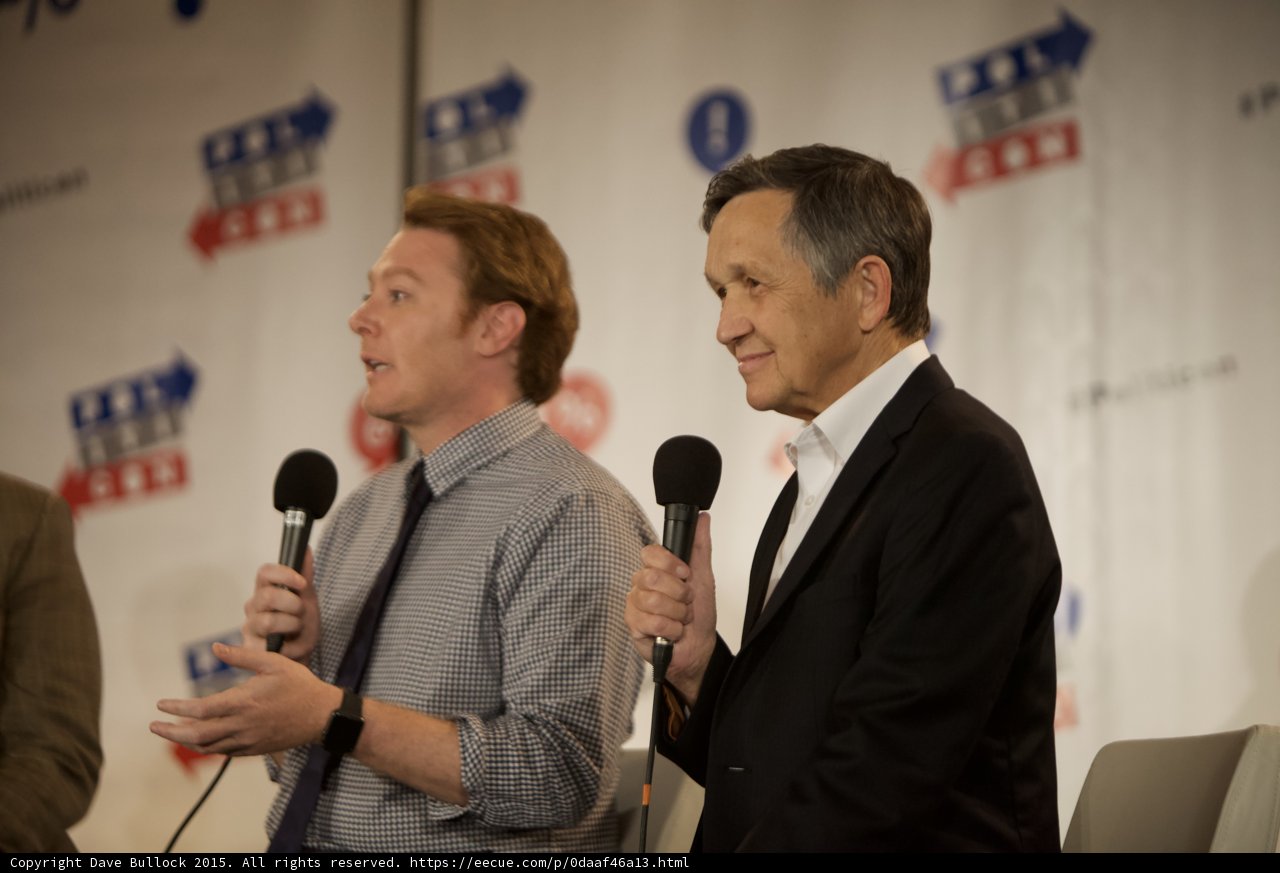 Dennis Kucinich and Clay Aiken Address the Press
