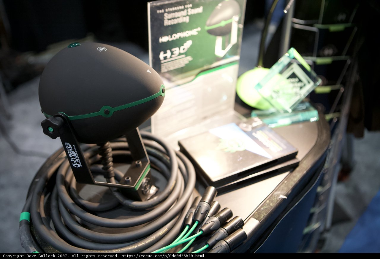 The Black and Green Mic on Display