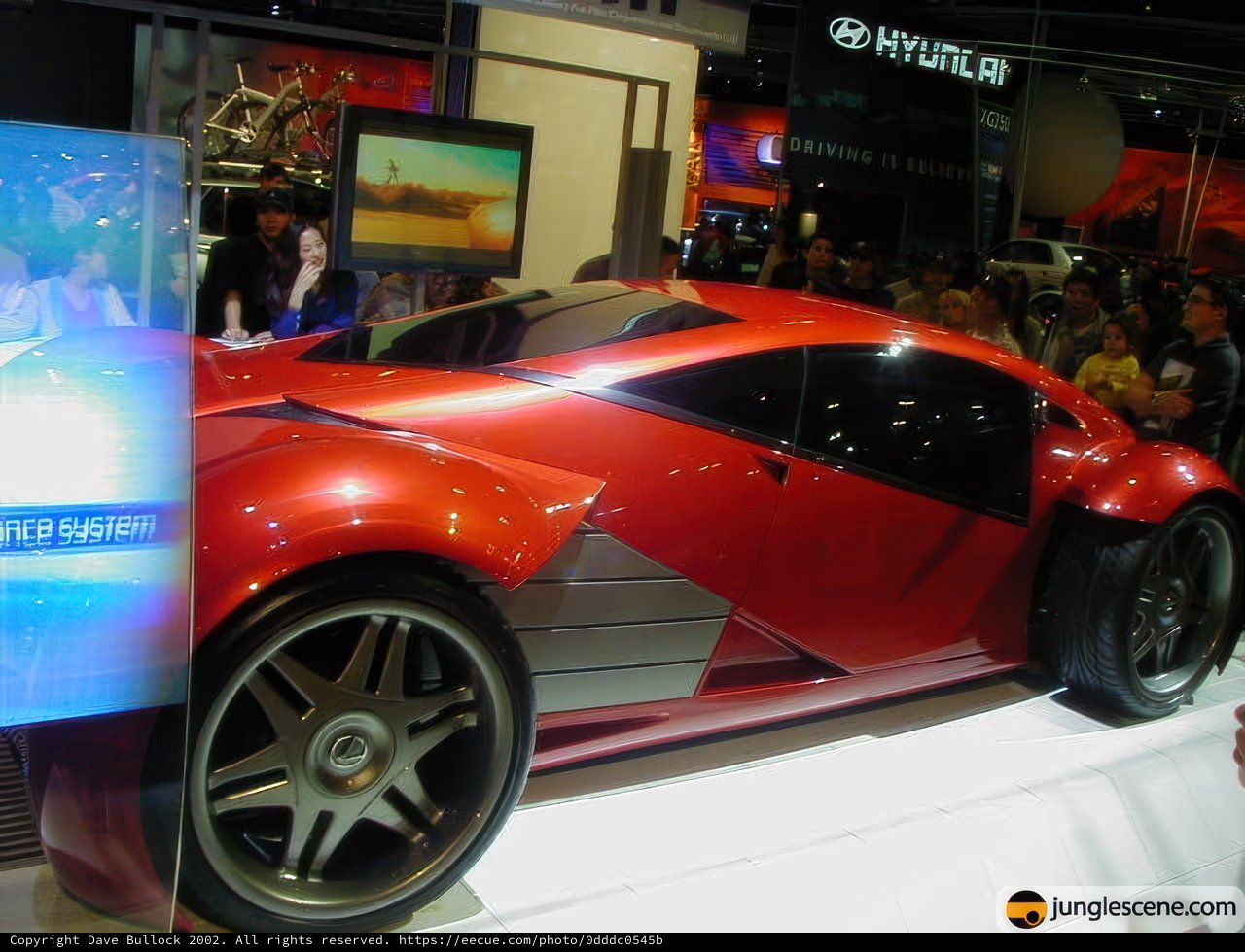 Red Sports Car Takes Center Stage at LA Auto Show