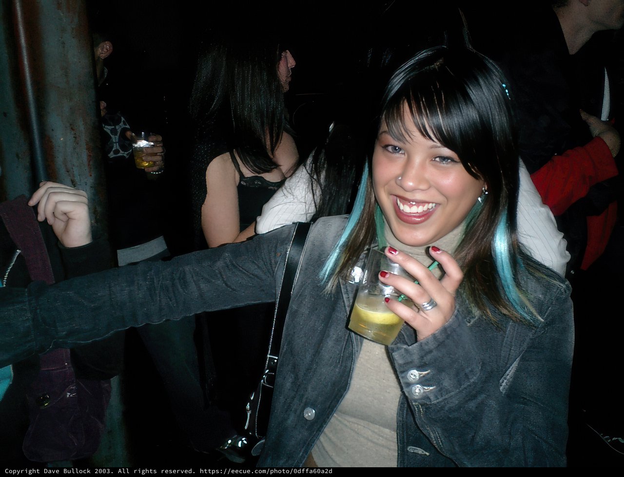 Blue-Haired Lady on a Night Out