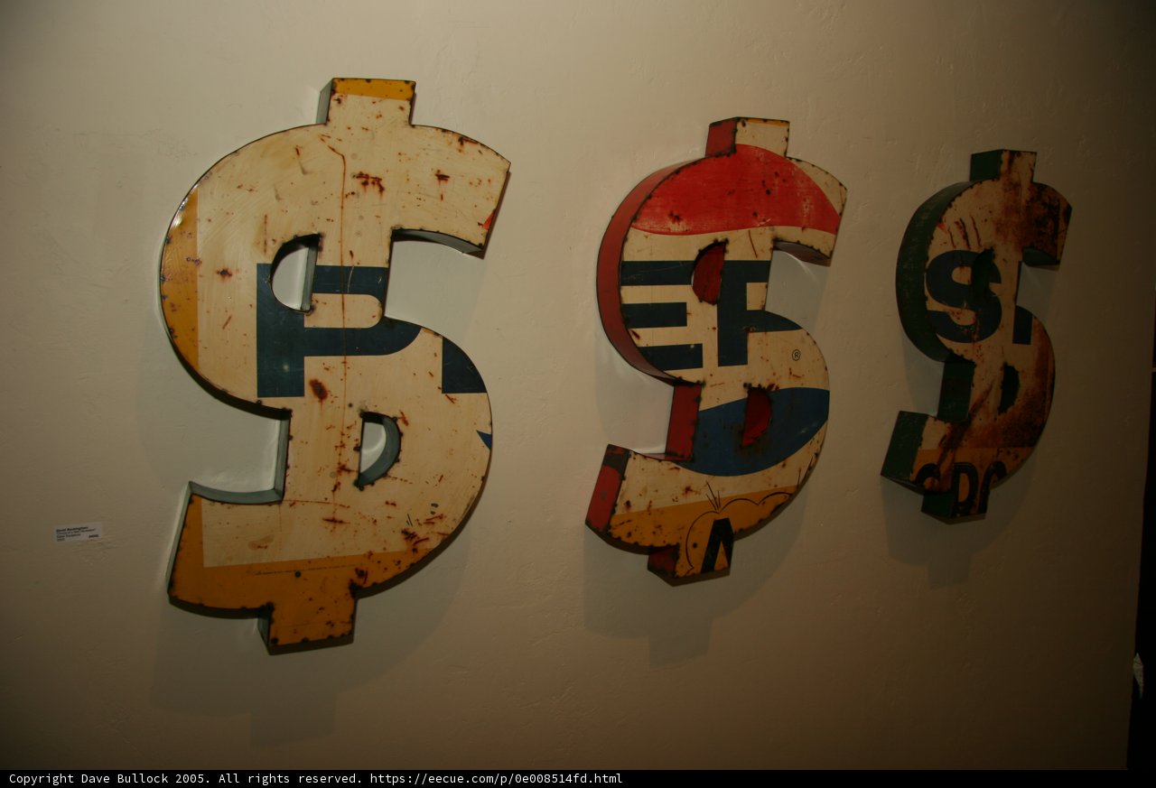 Money Signs on Wooden Boards
