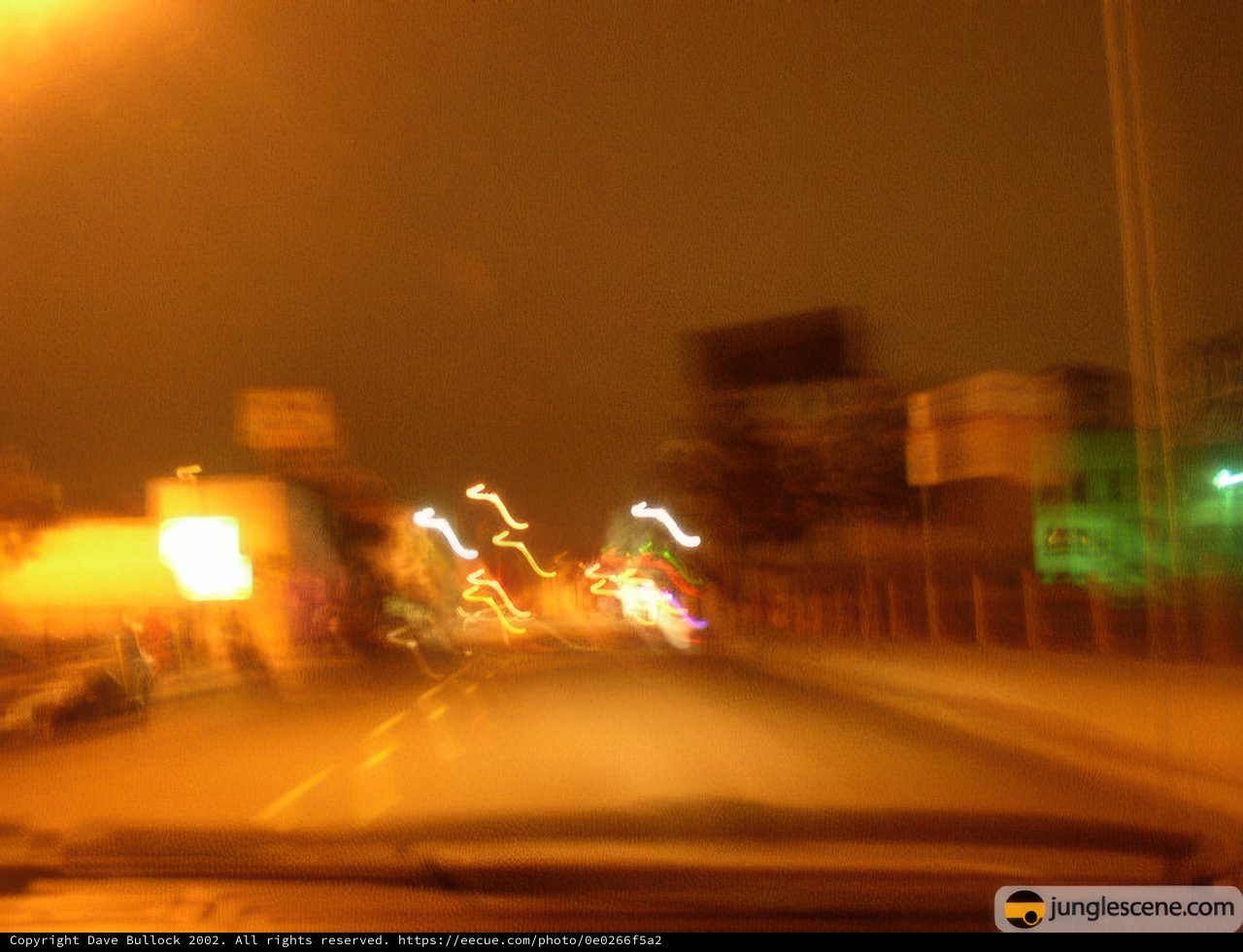 Blurry Night Scenes of an Urban Metropolis
