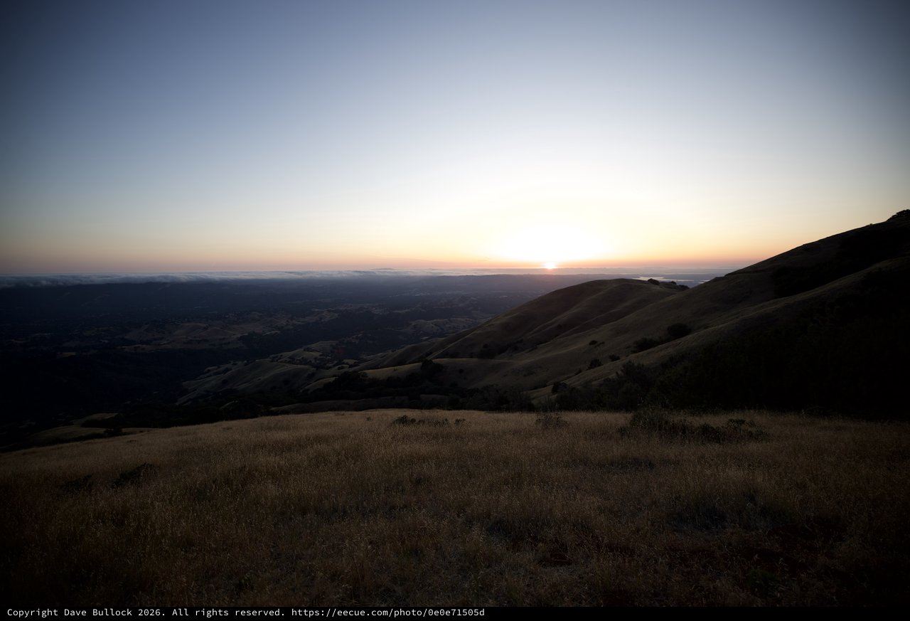Golden Hills at Sunset from Mount Diablo Summit