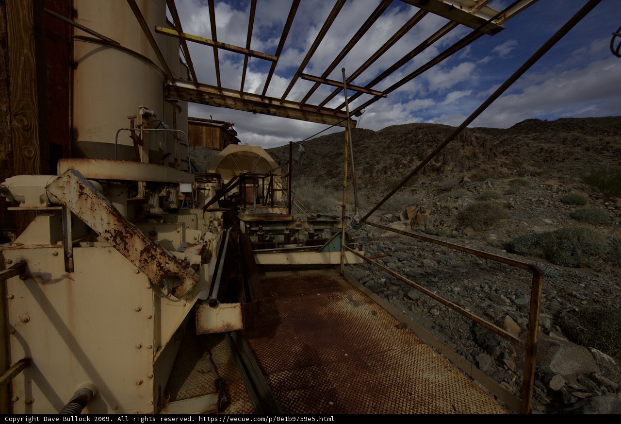 Rusty Factory Machine on Hillside