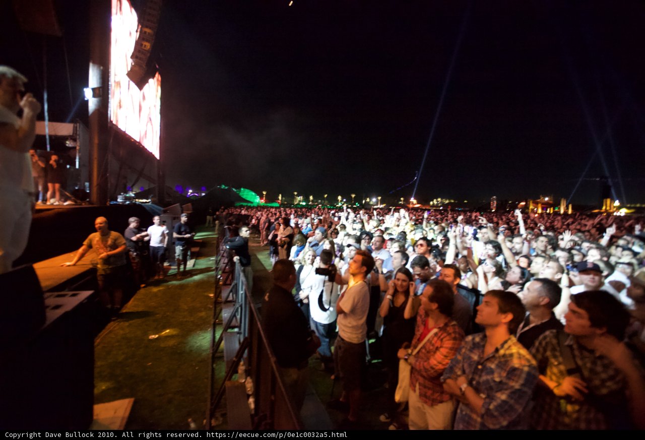 Night-time Crowd at the Cochella Friday Concert