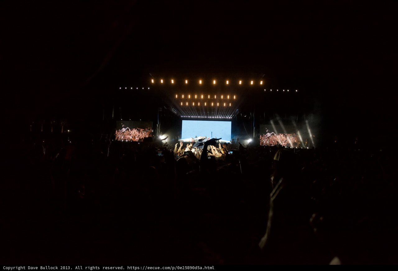 Stage Lights and a Sea of Hands at Coachella