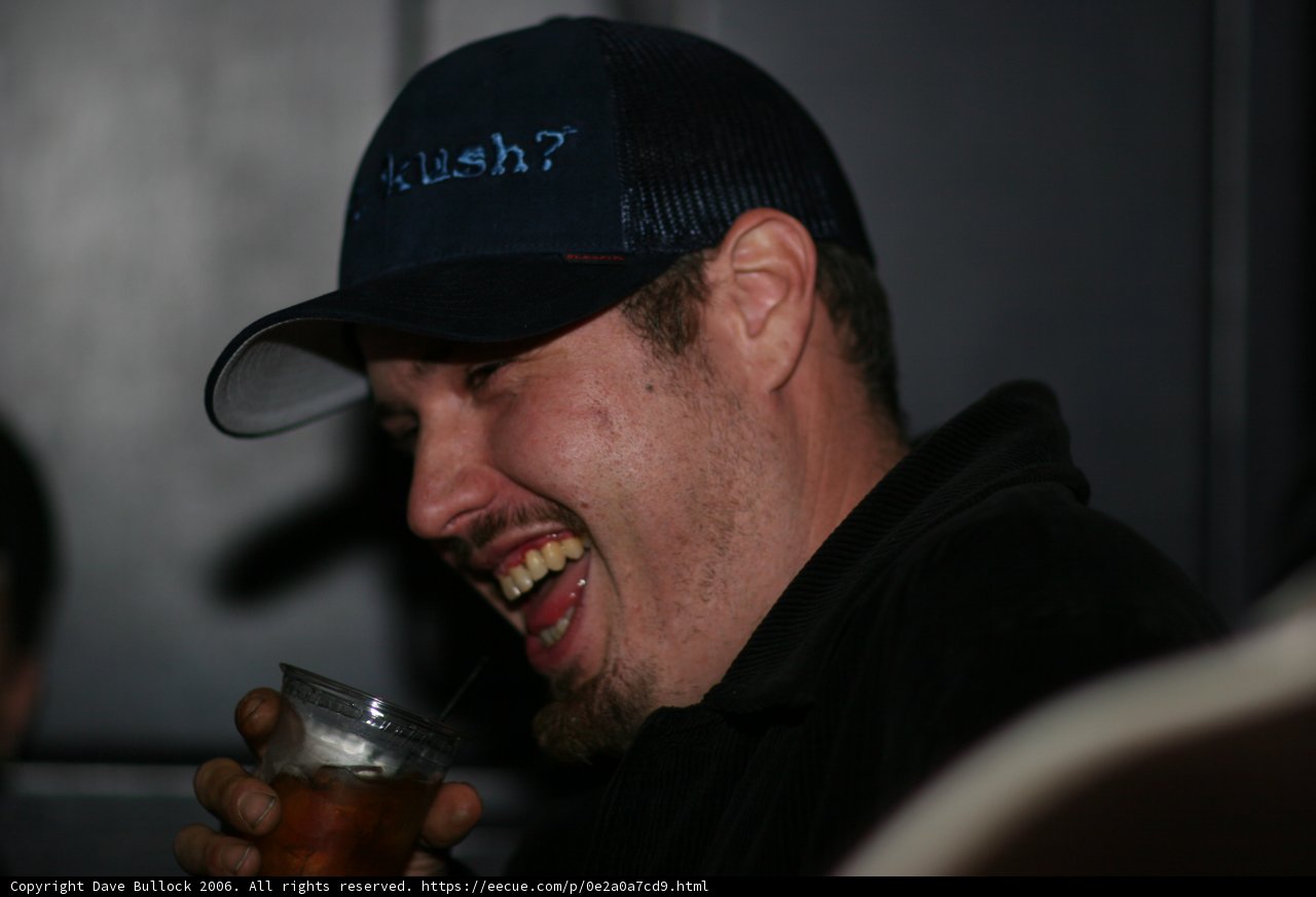 Cheers to the Funk: Travis B with a Hat and a Drink
