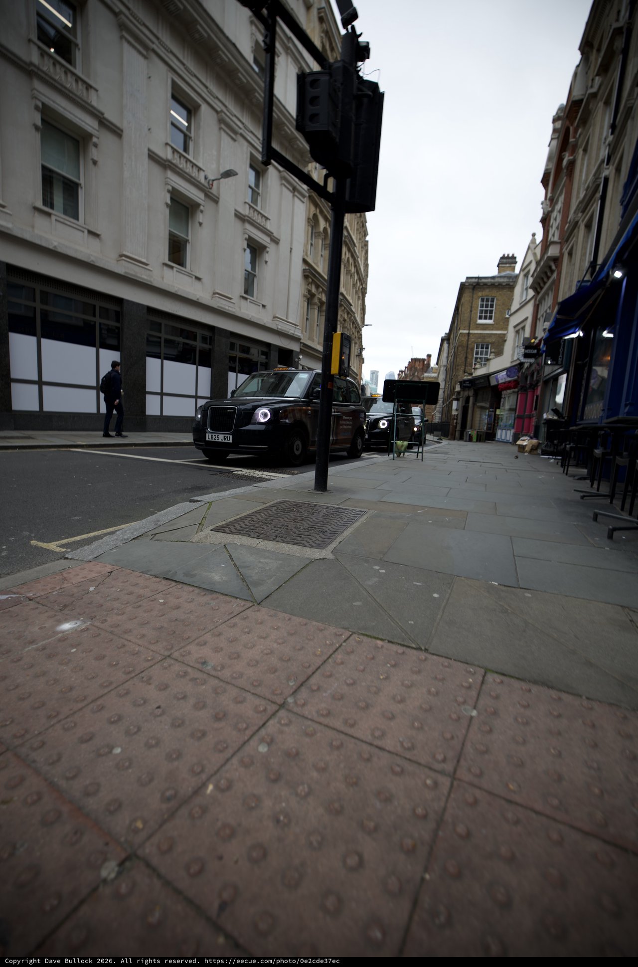 Misty Morning on a Quiet London Street Corner