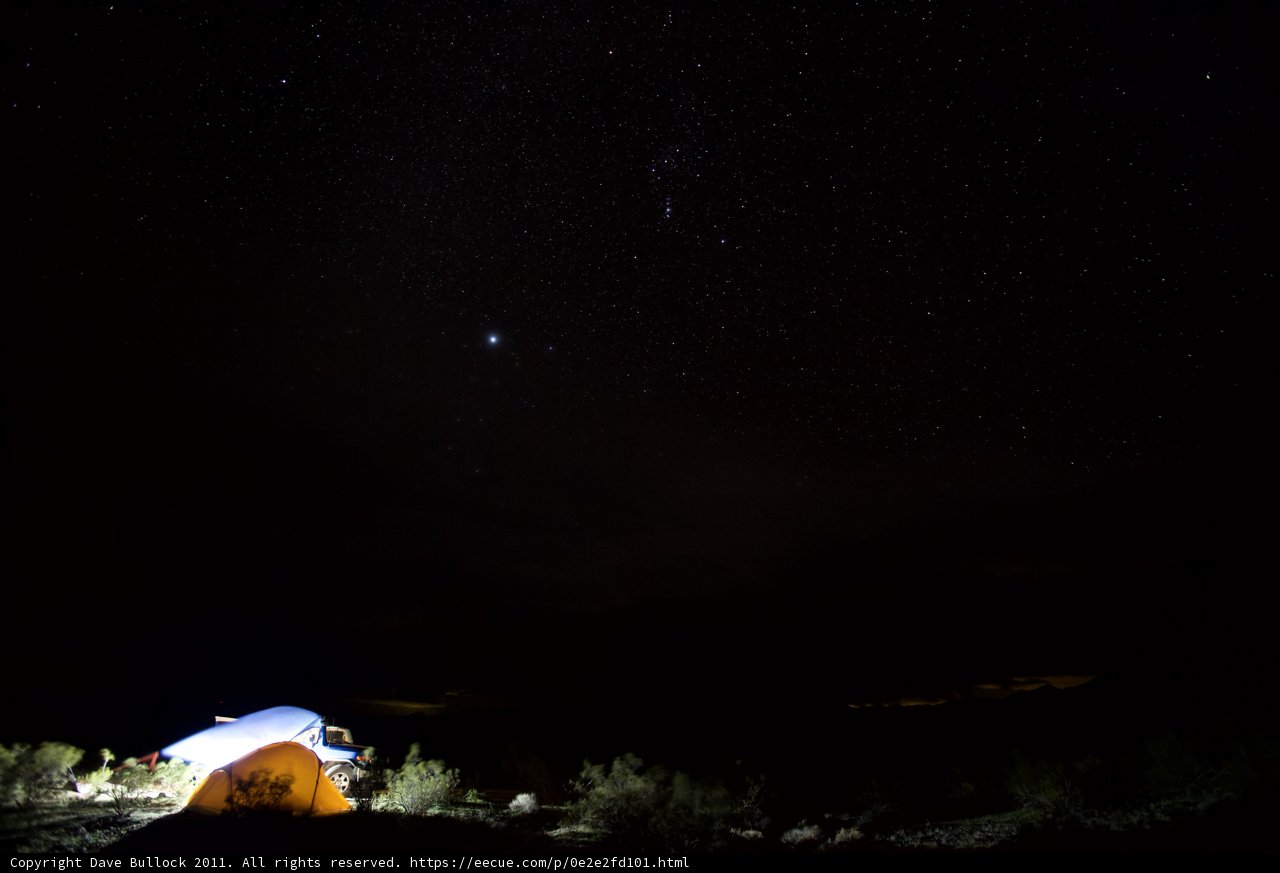 Mountain Tent under Starry Sky