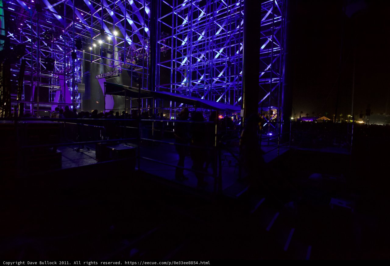 Urban Concert under Blue Lighting