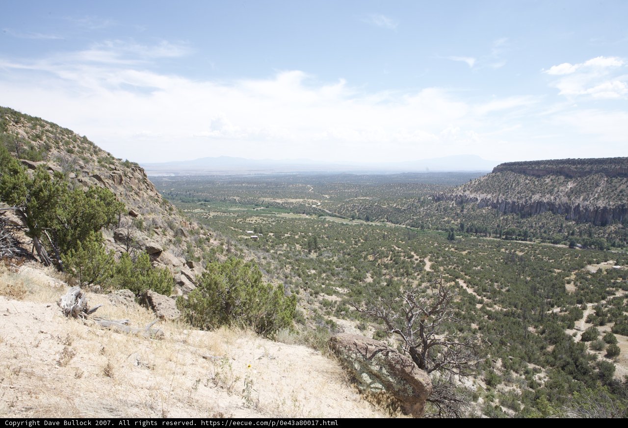 View of a Canyon and Mountain Range from a Hilltop