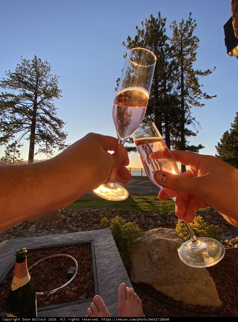 Toasting Under the Blue Sky