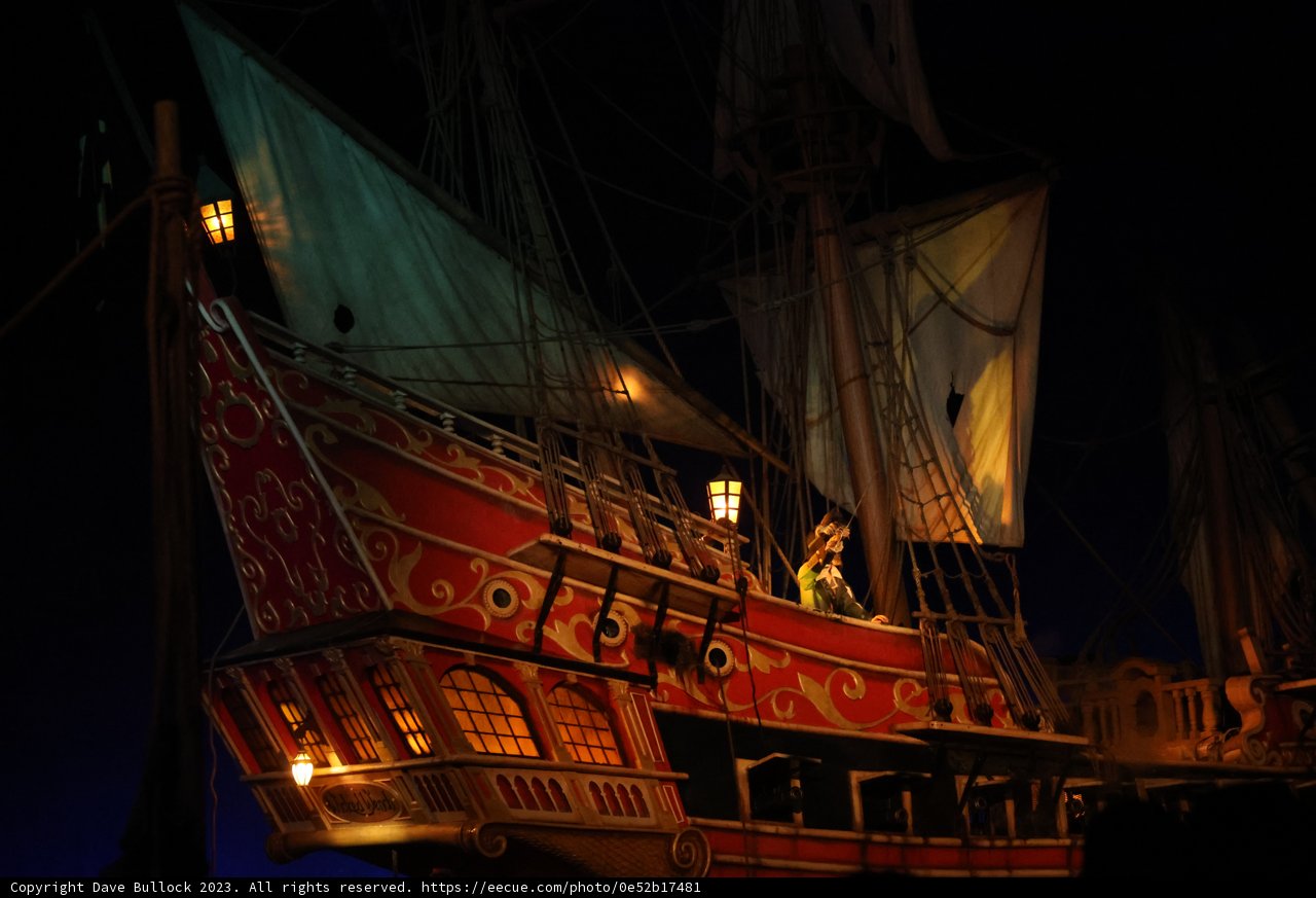 Nighttime Sailboat Ride at Disneyland