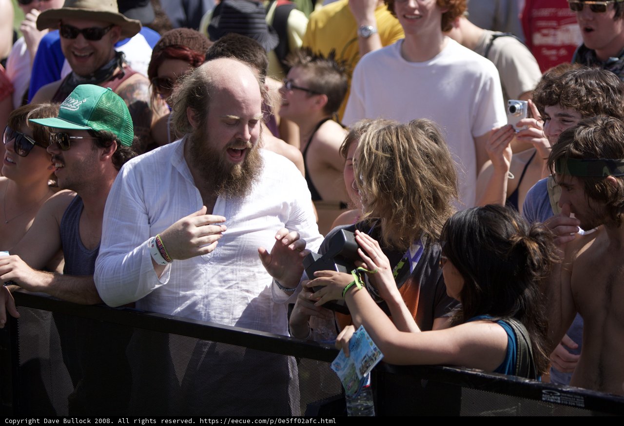 Bearded Man in a Fedora at Coachella