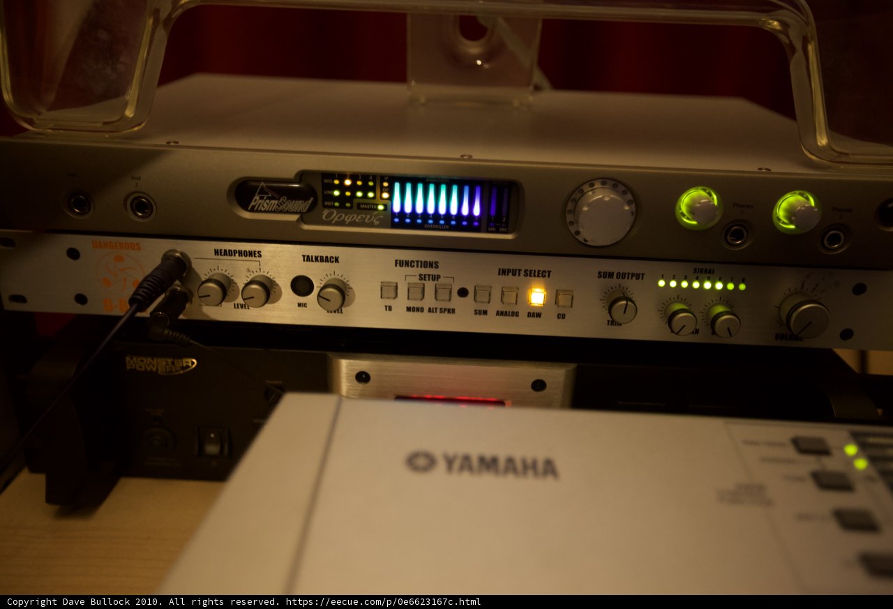 Yamaha Receiver Connected to Computer and Microphone
