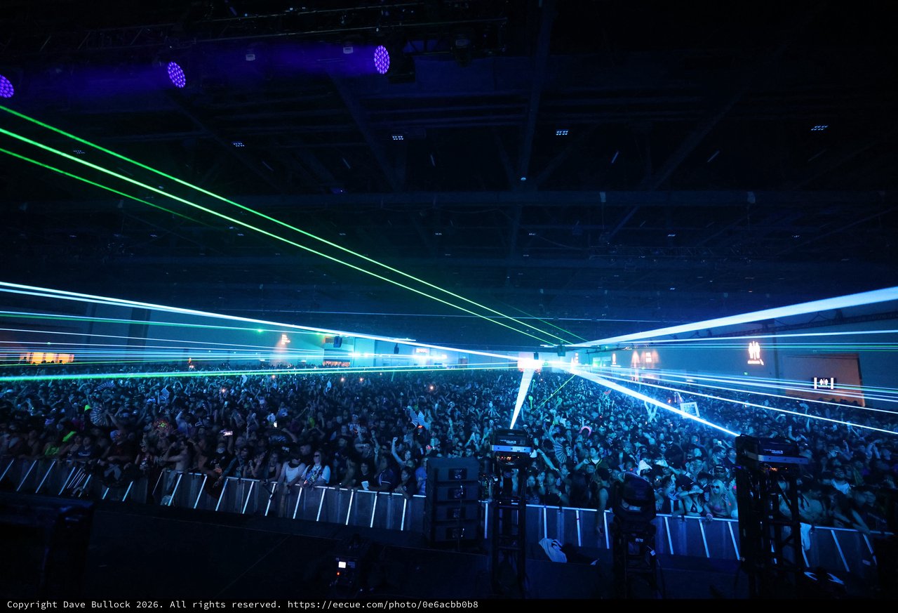 Laser Light Show Ignites Massive Wobbleland Dance Crowd