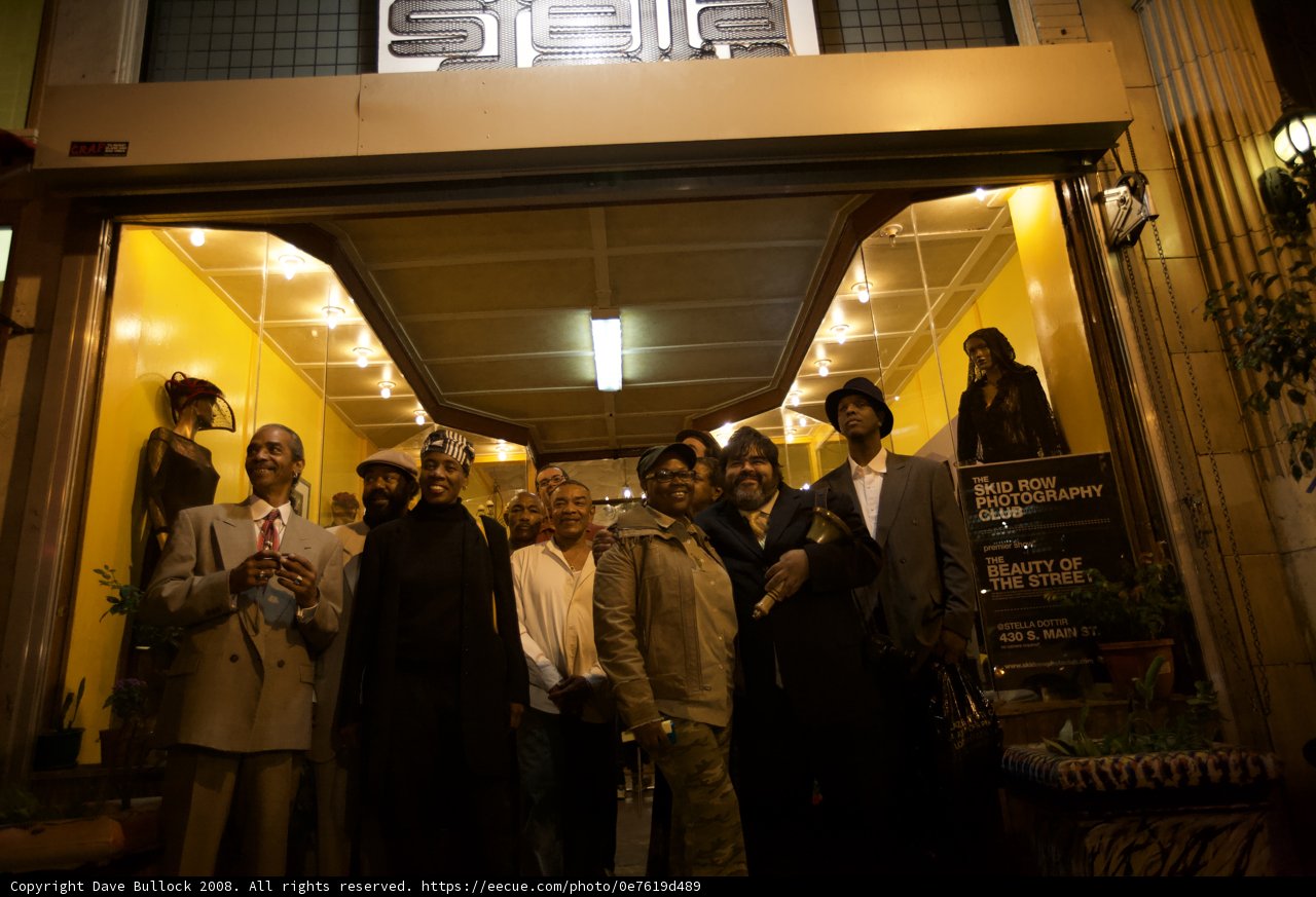 Group of People Outside a Building