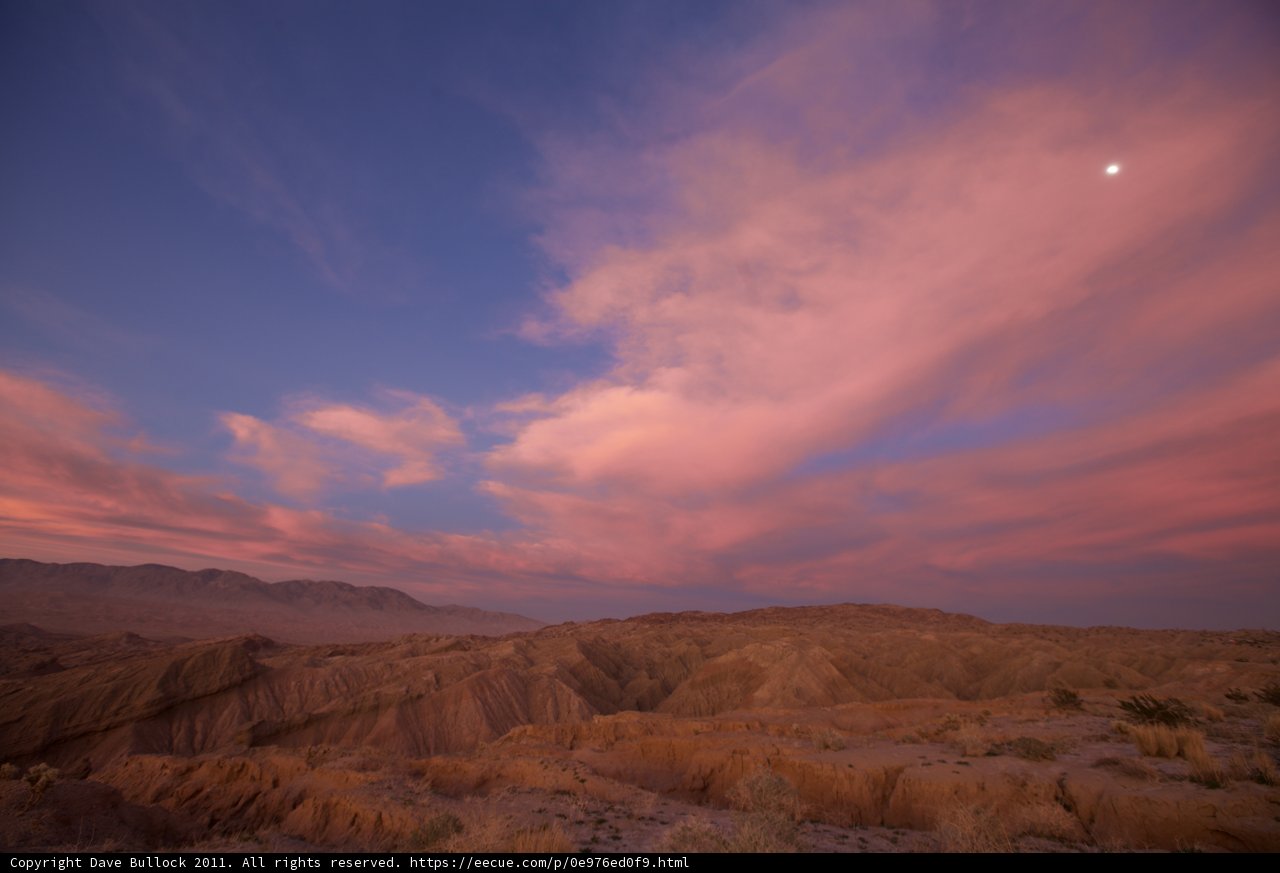 Moonrise over the Anza Borrego Desert