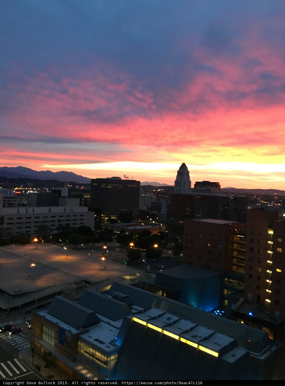 Rooftop Sunset Over the City