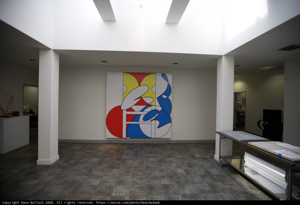 Large Painting Adorns Modern White Room