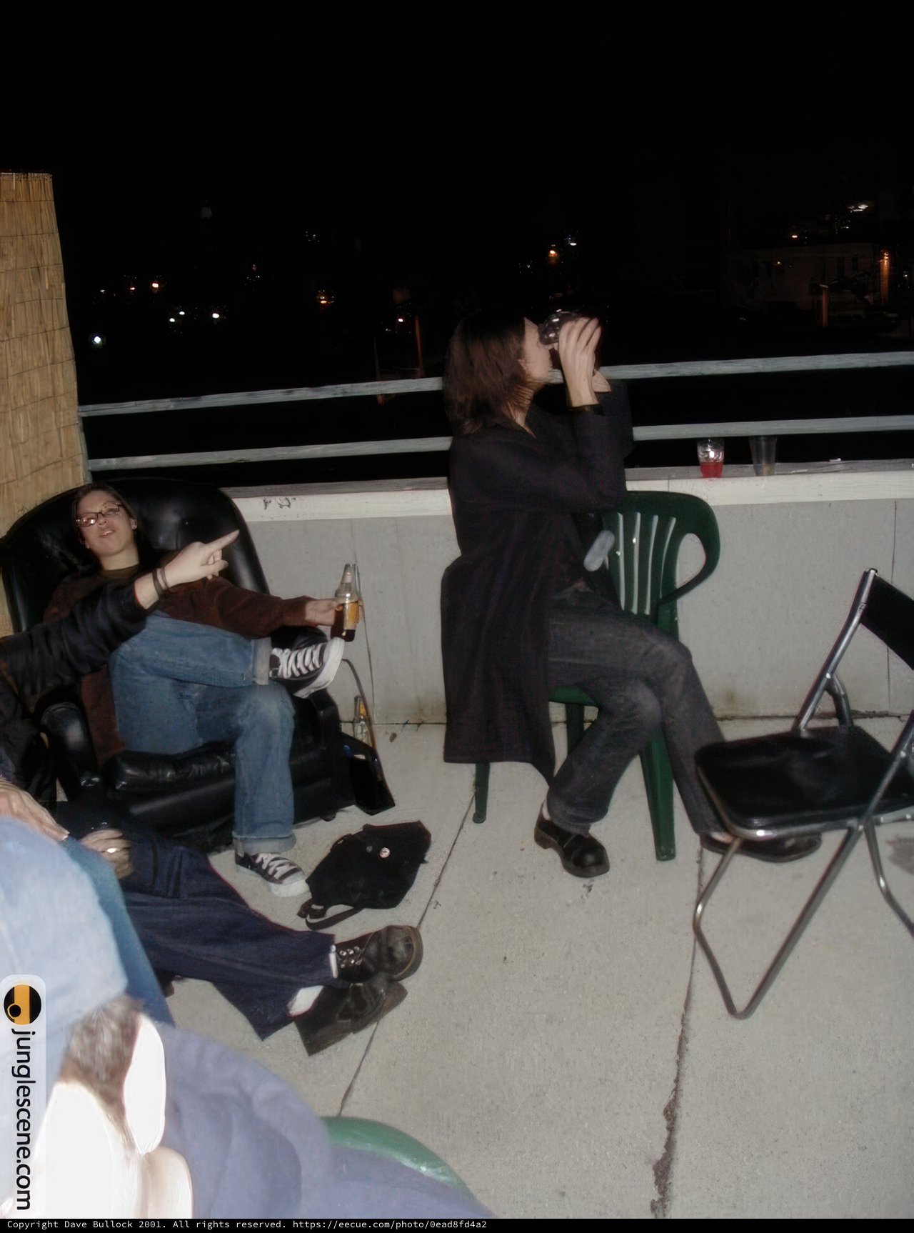 Nighttime Balcony Gathering
