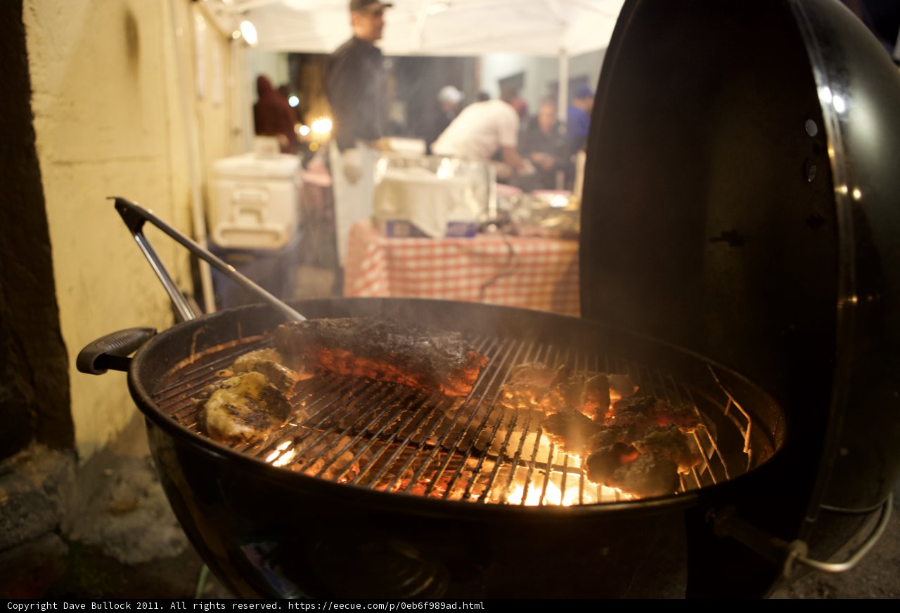 Grilling Away at the Plata Wine Party