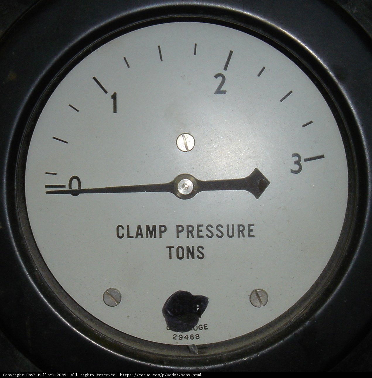 Monitoring the Clamp Pressure Ton Gauge