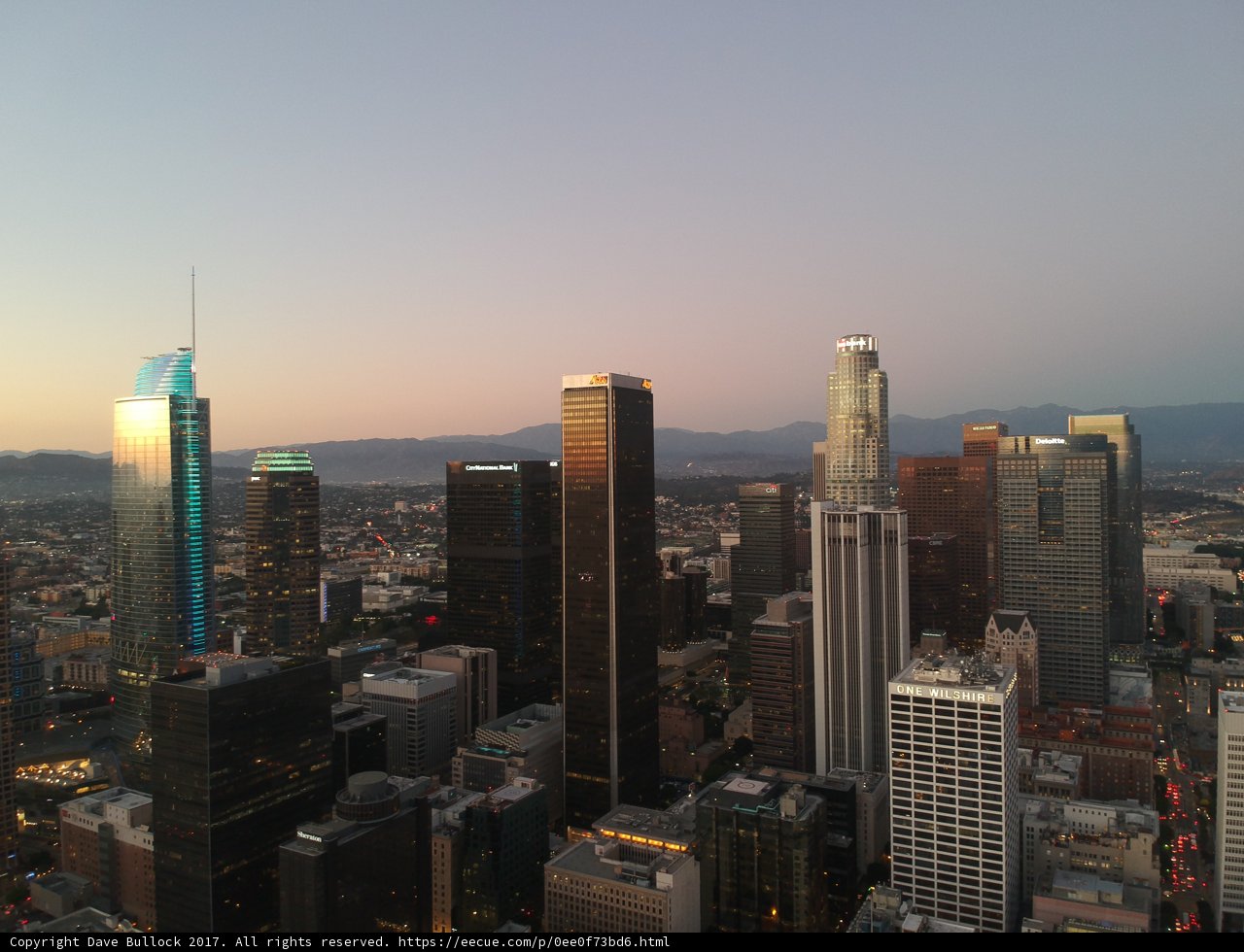 Aerial View of Downtown Los Angeles