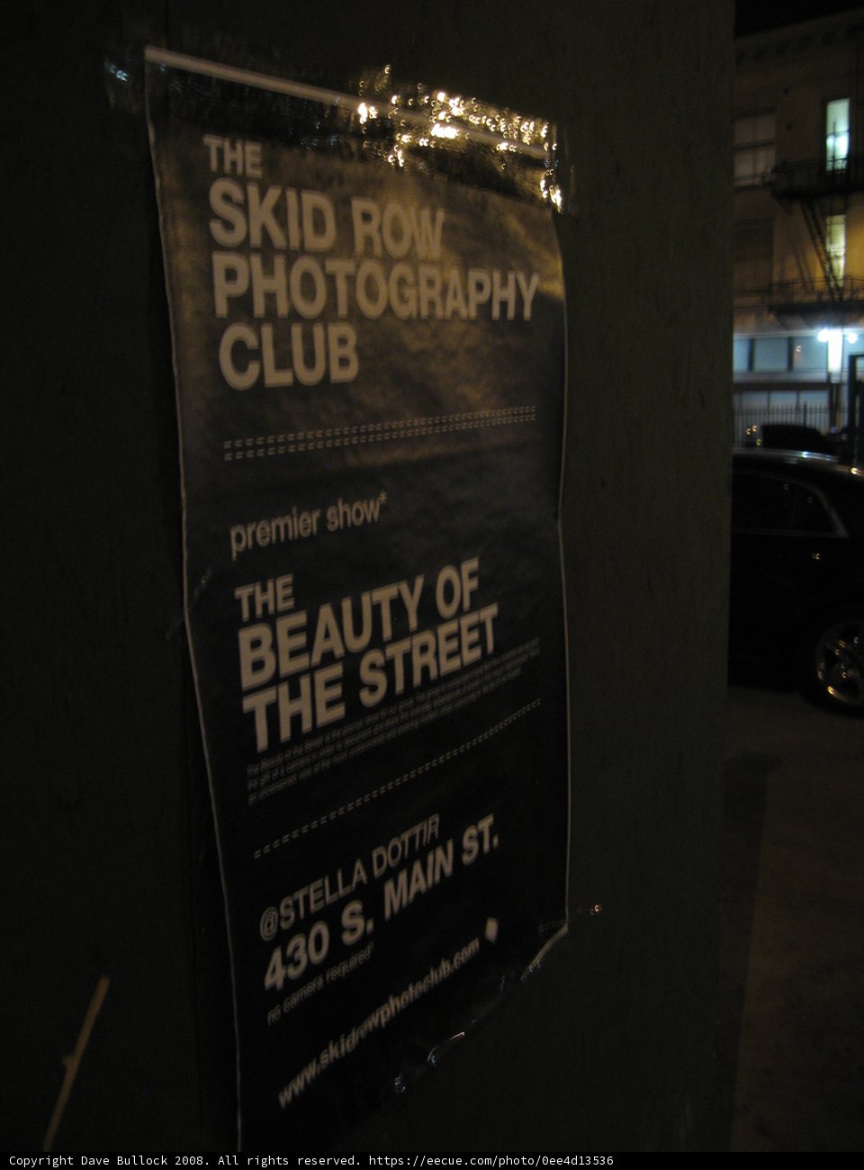 Skid Row Photography Club Poster